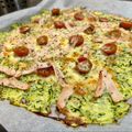 El cooksnap de Begoña Garteizaurrekoa cuando hizo Pizza prosciutto de base de calabacín.