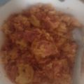 El cooksnap de Faby Barajitas🇲🇽🌻🌻 cuando hizo Huevos revueltos con chorizo y jamón.