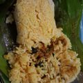 Cooksnap dari ariessa ami untuk resep Nasi Bakar Ayam Suwir