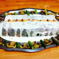 El cooksnap de Charo González cuando hizo Pastel de lombarda y pollo con salsa de nueces.