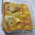 El cooksnap de Elena C cuando hizo Merluza con patatas a la cúrcuma y comino.