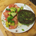 El cooksnap de Juan Perez Gomez cuando hizo Hamburguesas con espinacas.