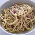El cooksnap de Edu cuando hizo Spaguettis a la carbonara.