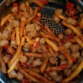 El cooksnap de Rocío Rino cuando hizo Salchichas guisadas.