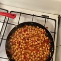 El cooksnap de Katy Andreu cuando hizo Salteado de garbanzos con tomate.