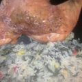 El cooksnap de sandra flores cuando hizo Arroz con vejetales y pollo dorado.