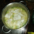 El cooksnap de Cristian. cuando hizo Lomos de merluza en salsa verde.