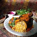 کوک اسنپ علی بعد از امتحان کردن دلمه بادمجان خوشمزه 😃🧡.