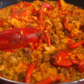 El cooksnap de Esther Ariza Sánchez cuando hizo Arroz con bogavante y pollo.