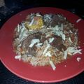 El cooksnap de Evelyn cuando hizo Guiso de arroz con pollo.