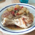 El cooksnap de Ann Sakuraba cuando hizo Muslos de pollo en salsa y patatas en freidora de aire.
