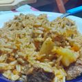 El cooksnap de Pame cuando hizo Guiso de arroz con pollo 🍗🍛.