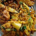 Saira Abdullah's cooksnap of when they made Palak.Aloo.onion ke pakory.