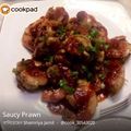 Shamriya Jamil's cooksnap of when they made Saucy Prawn 🍤.