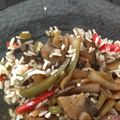 El cooksnap de Daniela Zubizarreta cuando hizo Champiñones salteados con cebolla y ají.
