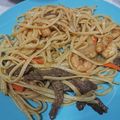 El cooksnap de Patry De la Rosa cuando hizo Tallarines con Ternera y Gambas / recetas de comida china.