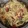 El cooksnap de Angeles Ayllon cuando hizo Espaguetis con verduras, solomillo de cerdo, salsa de soja y miel.