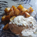 El cooksnap de Cecilia cuando hizo Pollo con crema al verdeo y papas doraditas.
