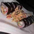 El cooksnap de Angel Prada cuando hizo Sushi de salmón con durazno.