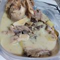 El cooksnap de Cecilia López cuando hizo Pollo a la crema con champiñones.