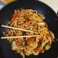 El cooksnap de Manuel cuando hizo Fideos udon con verduras, setas y pollo.