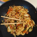 El cooksnap de Manuel cuando hizo Fideos udon con verduras, setas y pollo.