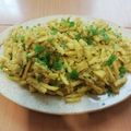 El cooksnap de miguel moreno cuando hizo Bacalao a bras con atajo, una receta portuguesa.