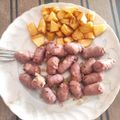 El cooksnap de Adrián Herrera cuando hizo Longaniza fresca al vino blanco y patatas fritas 🍟😊.