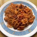 kisördög Cooksnap-ja, amikor elkészítette a(z) Szaftos paradicsomos vörösbabos-kukoricás csirkemell spagettivel receptet.