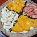 El cooksnap de Debora Tardioli cuando hizo Tarta integral con crema de vainilla y duraznos.