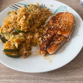 El cooksnap de Débora Cantero Martínez cuando hizo Salmón con aguacate y arroz integral.