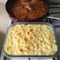 El cooksnap de Lucia Larrea cuando hizo Chuletas ahumadas en salsa dulce con puré de papas gratinado.