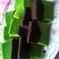 Cooksnap dari Cheppy untuk resep Brownis kukus coklat pandan