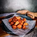 Cooksnap Zieta Ali semasa beliau membuat Begedil Keledek Cheese.