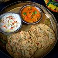 Madhvi Dwivedi का कुकस्नैप जब उन्होंने मुली लच्छा पराठा (Mooli Lachha Paratha recipe in hindi) बनाया था।