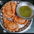 Falguni Shah's cooksnap of when they made મગની દાળના ઘુઘરા.