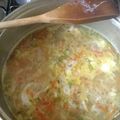 El cooksnap de Raul Silva cuando hizo Sopa casera de pollo con verduras y cabello de ángel.