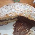 El cooksnap de Rafricana cuando hizo Tarta de claras de huevo, ganache y virutas de chocolates.