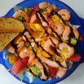 El cooksnap de Bibi García cuando hizo Ensalada de camarones con mango, aguacate y cítricos.