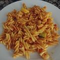 El cooksnap de Gustavo Buades cuando hizo Macarrones con gambas y calabacín.