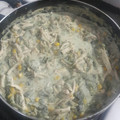 El cooksnap de Sandra Carrizales cuando hizo Rajas de chile poblano con pollo.