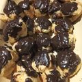 El cooksnap de ana ruiz cuando hizo Bombas rellenas de dulce de leche y baño de chocolate.