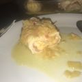 El cooksnap de Miguel Manzano cuando hizo Pechuga de pollo rellena de jamón, queso y tortilla en salsa de vino y cebolla.