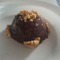 El cooksnap de Lola cuando hizo Flan de caqui persimón y chocolate, sólo dos ingredientes (sin azúcar, huevo ni leche).