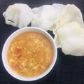 Mariam Azeem (Umme Sarim)'s cooksnap of when they made Schezwan soup.