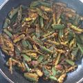 Ayushi Bothra's cooksnap of when they made Kurkuri Bhindi.
