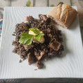 El cooksnap de Xurde cuando hizo Arroz negro con calamares y gambas.