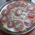 El cooksnap de Victor Valdes Hidalgo cuando hizo Pizza grez con masa de pollo.