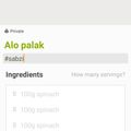 Sheenay Khan's cooksnap of when they made Palak aaloo.
