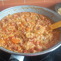 El cooksnap de Almudena Collado cuando hizo Falso risotto con chorizo y champiñones.